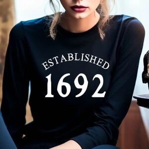 NWT Long Sleeve Established 1692 Black Tee